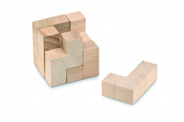 Logotrade corporate gift picture of: Wooden puzzle in cotton pouch