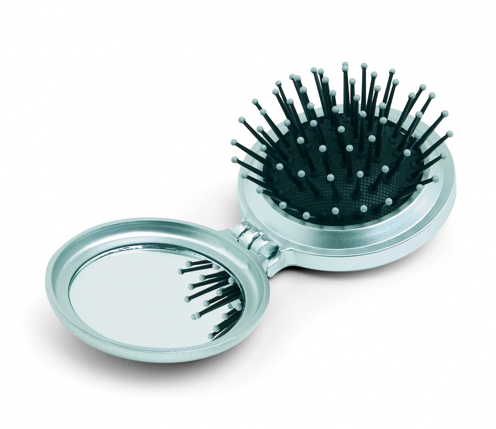 Logo trade promotional gift photo of: Foldable brush/mirror