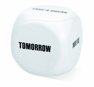 Logo trade business gift photo of: Anti-stress decision dice