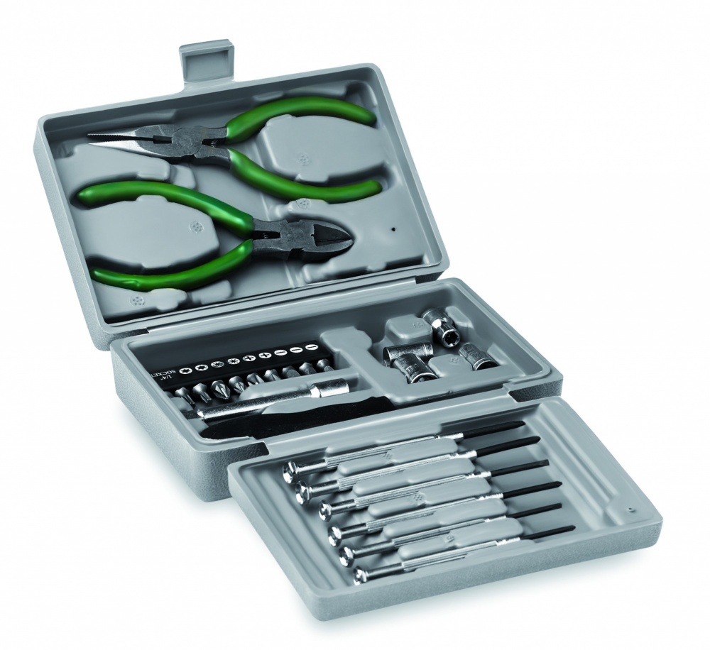 Logo trade promotional gift photo of: Foldable 25 piece tool set