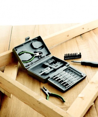 Logo trade corporate gifts image of: Foldable 25 piece tool set