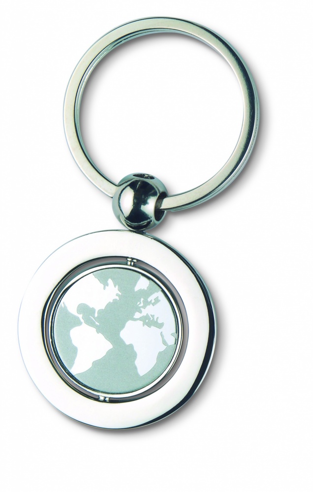 Logo trade advertising product photo of: Globe metal key ring