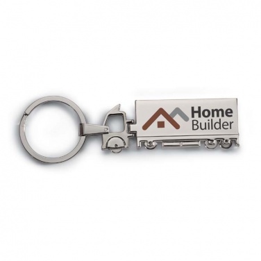 Logo trade promotional merchandise image of: Truck metal key ring Oulu