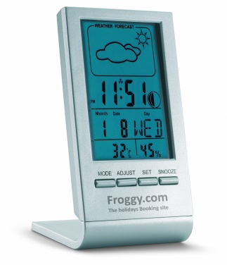 Logo trade promotional giveaways picture of: Weather station with blue LCD