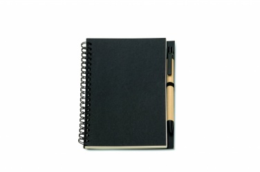 Logo trade business gifts image of: B6 Recycled notebook with pen