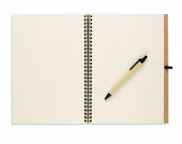 Logo trade advertising products image of: Recycled notebook with pen