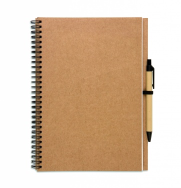 Logotrade promotional item picture of: Recycled notebook with pen