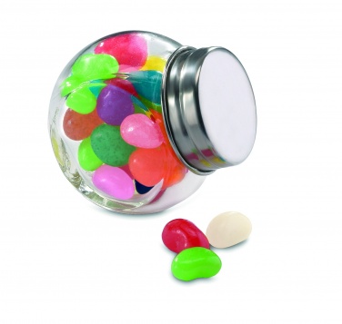 Logo trade promotional gift photo of: Glass jar with jelly beans