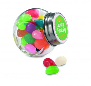 Logo trade advertising products image of: Glass jar with jelly beans