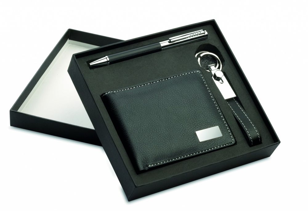 Logotrade promotional merchandise photo of: Ball pen key ring and wallet Lappeenranta