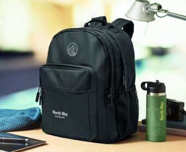 Logo trade advertising products picture of: 300D RPET laptop backpack