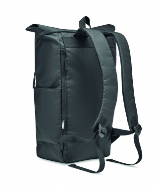 Logo trade promotional merchandise photo of: 300D RPET rolltop backpack