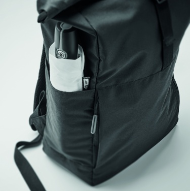 Logotrade promotional giveaway image of: 300D RPET rolltop backpack