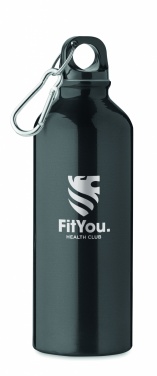 Logotrade corporate gifts photo of: 500 ml single-walled water bottle made of recycled aluminum with a carabiner