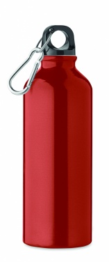 Logotrade promotional items photo of: 500 ml single-walled water bottle made of recycled aluminum with a carabiner