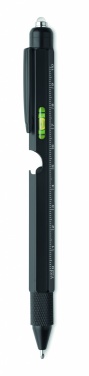 Logo trade promotional giveaways picture of: Spirit level pen with ruler