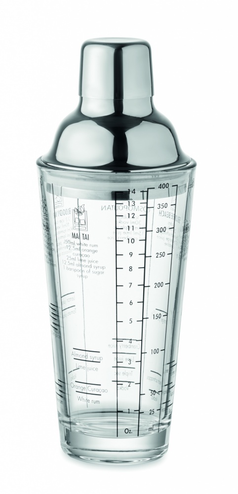 Logo trade promotional product photo of: Glass cocktail shaker 400 ml