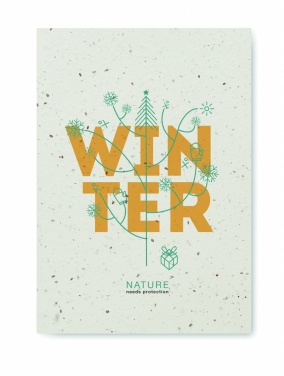 Logo trade promotional merchandise photo of: A5 seed paper cover notebook