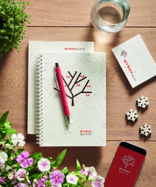 Logo trade advertising product photo of: A5 seed paper cover notebook