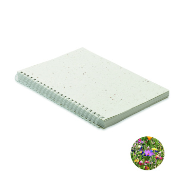 Logo trade promotional items image of: A5 seed paper cover notebook