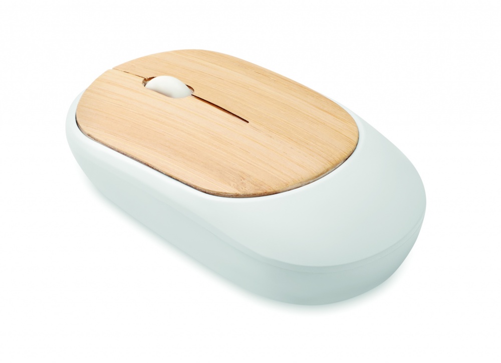 Logo trade promotional merchandise image of: Wireless mouse in bamboo