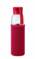 Recycled glass bottle 500 ml, Red