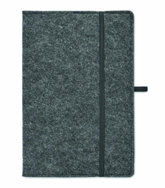 Logo trade promotional giveaways picture of: A5 notebook RPET felt