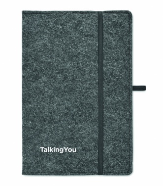 Logo trade promotional gift photo of: A5 notebook RPET felt