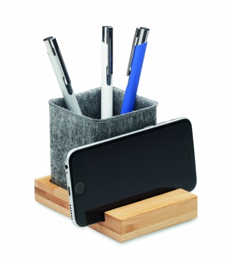 Logotrade advertising product image of: RPET felt pen pot phone stand