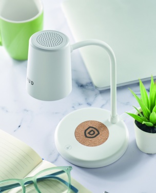 Logo trade promotional giveaway photo of: Wireless charger, lamp speaker