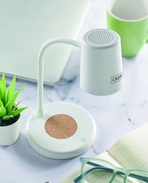 Logo trade promotional merchandise picture of: Wireless charger, lamp speaker