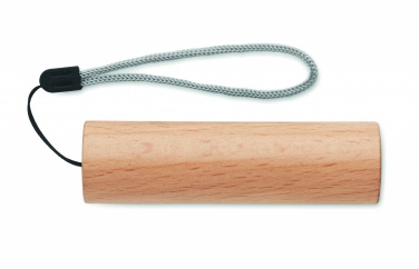 Logo trade promotional merchandise photo of: Beech wood rechargeable torch