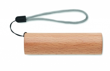 Logo trade corporate gifts image of: Beech wood rechargeable torch