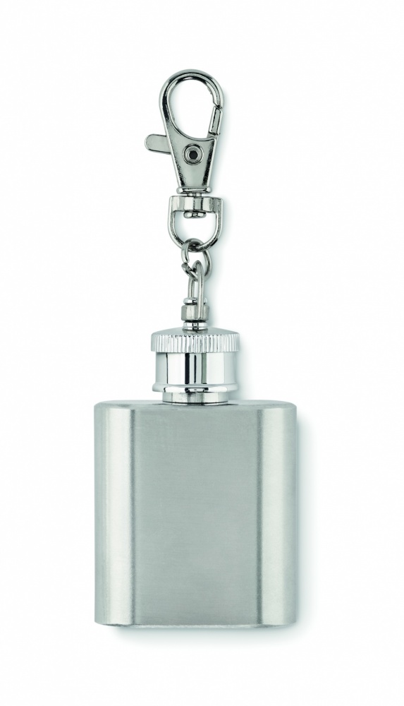 Logo trade advertising products image of: Hipflask key ring