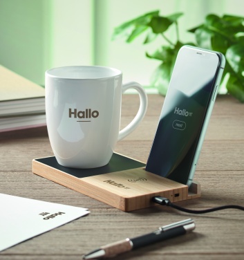 Logo trade promotional giveaways image of: 1Wireless charger mug warmer