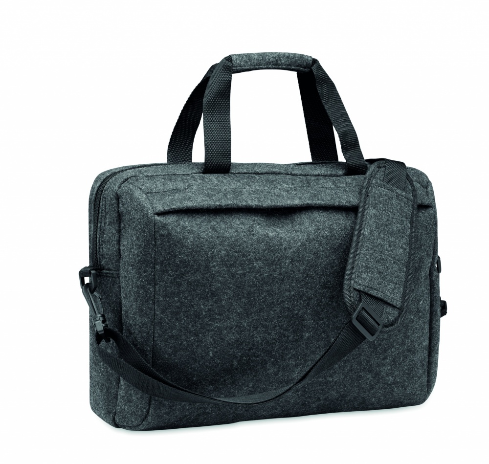 Logo trade promotional merchandise image of: 15 inch RPET felt laptop bag