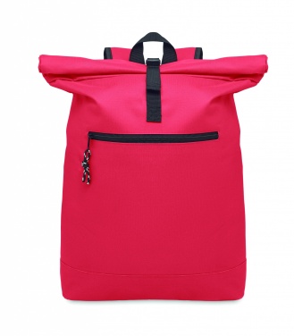 Logo trade promotional merchandise picture of: 600Dpolyester rolltop backpack