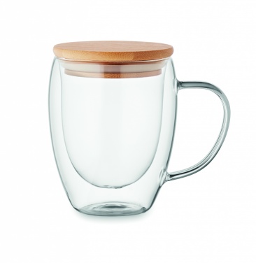 Logo trade advertising products image of: Double wall borosilicate mug