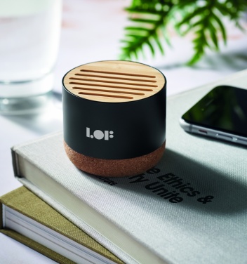 Logotrade business gift image of: Cork and aluminium speaker