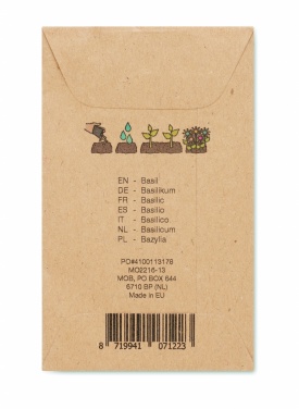 Logo trade advertising products picture of: Basil seeds in craft envelope