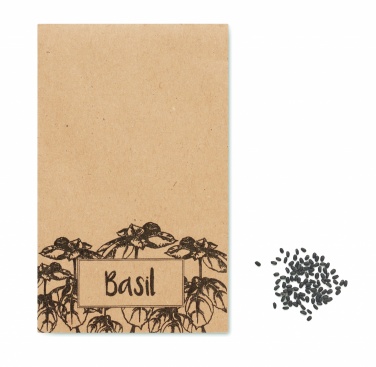 Logotrade promotional item picture of: Basil seeds in craft envelope