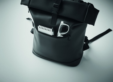 Logotrade corporate gift image of: Laptop PU Rolltop backpack