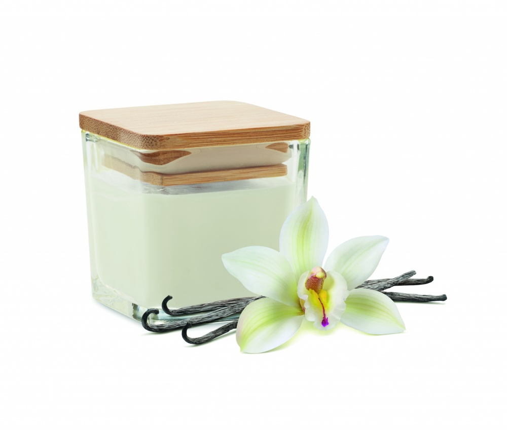 Logo trade corporate gifts picture of: Squared fragranced candle 50gr