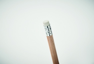 Logo trade promotional merchandise picture of: Natural pencil with eraser