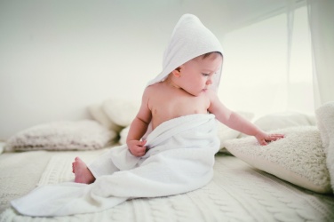 Logotrade promotional giveaway image of: Cotton hooded baby towel