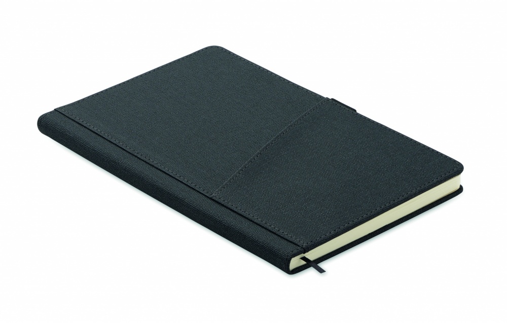 Logo trade promotional merchandise photo of: A5 notebook PU front pocket