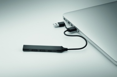 Logotrade promotional merchandise picture of: USB 4 port hub 19 cm