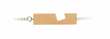 Logotrade promotional gift image of: Bamboo key ring and stand Salo