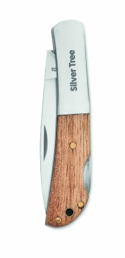 Logotrade business gifts photo of: Foldable knife in acacia wood