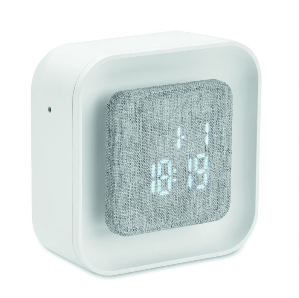 Logotrade promotional merchandise photo of: Recycled ABS/RPET alarm clock Stuttgart